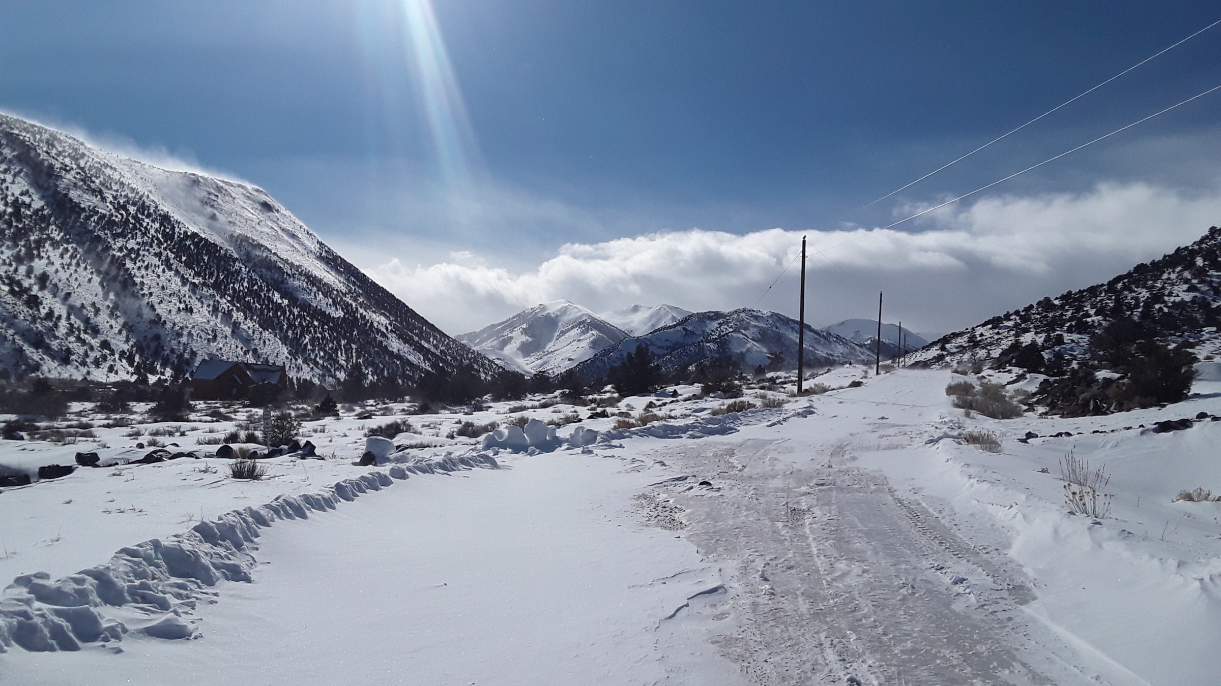 High country around the property in winter