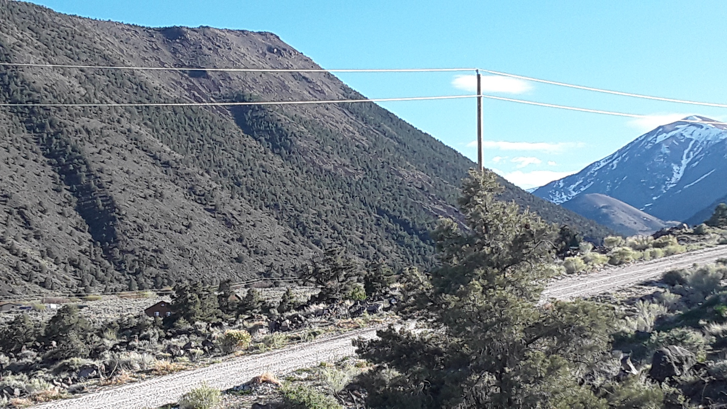 View south from the front of the home site