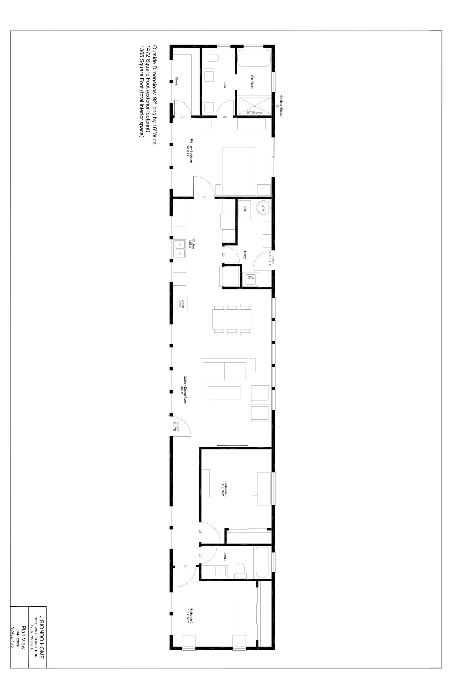 Floor plan overview drawing of the home