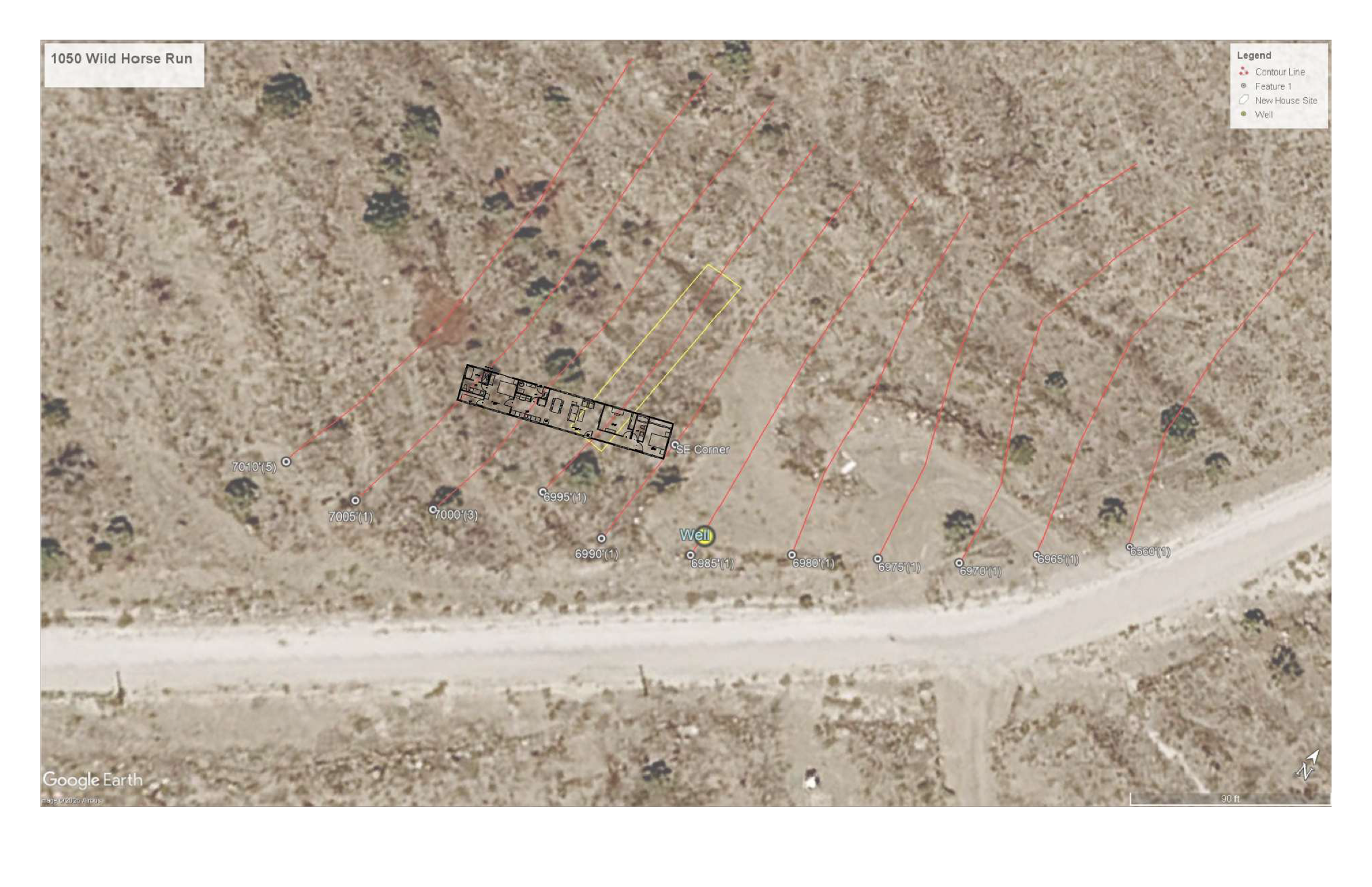 Site plan drawing of the parcel